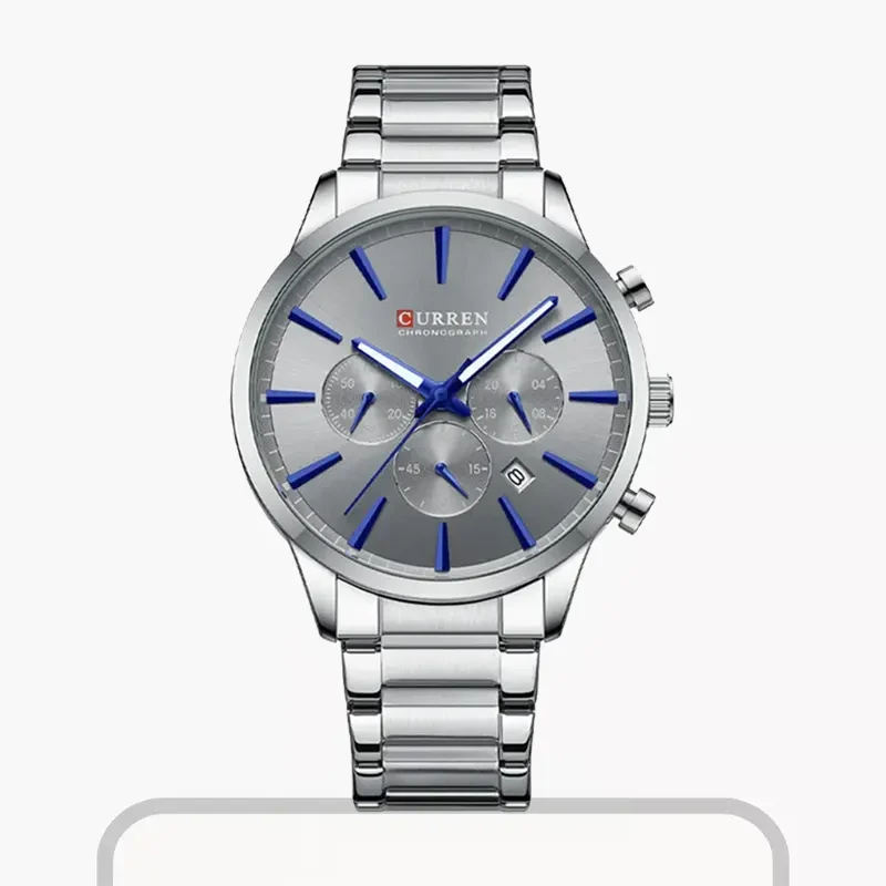 Curren Chronograph Quartz Grey Dial Men’s Watch- 8435